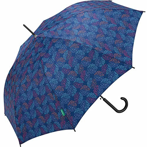 Benetton Stockschirm Long Automatik Pop Dots - Bellwether Blue