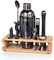 Quilamix Bartender Kit with Stylish Stand, 12 Piece 750ml Cocktail Shaker Set for Mixed Drink, Professional Stainless Steel Bar Tool Set with Cocktail Recipes Bookle (Grey)