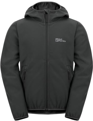 Jack Wolfskin Jungen Fourwinds Kids Softshelljacke, Granite Black, 92 EU