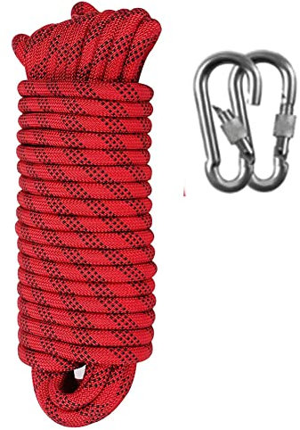 LQSSA Corde D'Évacuation D'Urgence À Usage Multiple, Diamètre 16 Mm, Longueur 10 M/15 M/20 M/30 M/50 M, Corde de Parachute Pour Le Sauvetage En Cas D'Incendie/16Mm 10M