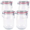 pajoma Drahtbügelglas 4er-Set | 1000 ml Fassungsvermögen inkl. Gummidichtung | Einmachglas Vorratsglas mit Drahtbügelverschluss - Premium Qualität