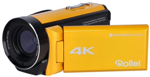 Rollei Movieline UHD5mWaterproof - 4K Camcorder, 5m wasserdicht, mit 13 MP hohe Auflösung für Outdoor-Abenteuer