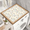 Leniutor Housses de lave-linge et sèche-linge pour le dessus, tapis de protection antidérapant pour machine à laver et sèche-linge à fleurs florales 60 x 60 cm (fleurs-marron)