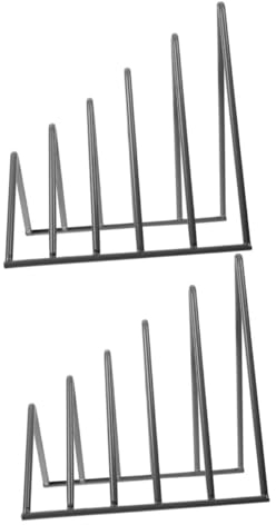 GAXIRE 2 Stück Bücherregal Schreibtisch Bücherregal Buchhalter Für Regale Kunstbuchständer Aus Eisen Zeitschriften Schreibtischhalter Buch Organizer Tisch Bücherregal Zartes