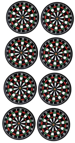GRADENEVE 8stücke Teiliges Dartboard-untersetzer- Runde Tassenmatte Hitzebeständige Und rutschfeste Kunststoffuntersetzer Dekorative Getränkeuntersetzer Für Zuhause Und Partys
