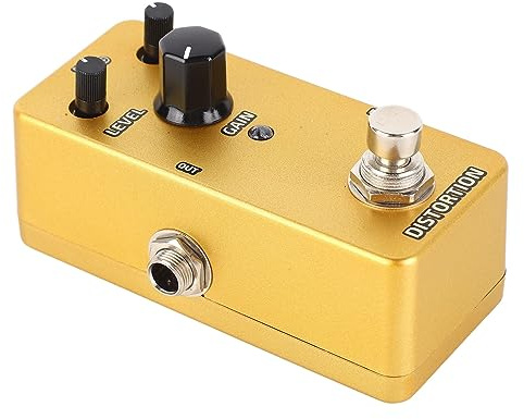 Metall E Gitarren Effektpedal Heavy Metal Verzerrung FX Pedal für Hard Rock Bass Verstärker Simulation Mini Modulationseffekte Vintage Vokal (Goldene Verzerrung)