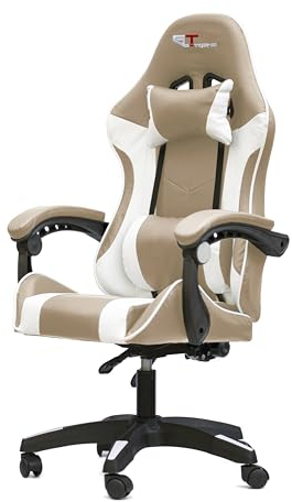 Game GT Extreme - Sedia da ufficio, colore: Beige e Bianco