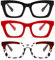 Hubeye 3 Pack Lesebrille für Damen und Herren Qualität Federscharnier Anti-Blaulichtbrille Quadratische Rahmen Modische Damenbrille 2.00