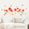 astylishome Wandaufkleber Schlafzimmer Wandtattoo Blumen Schmetterlinge Tapete Selbstklebend Blumen Pflanzen Wandsticker Wohnzimmer Küche Wanddeko 0218