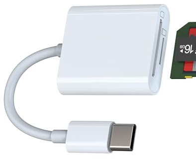 Adattatore USB C A SD Lettore Schede(2in1)TF Scheda Micro SD Card Reader Per Apple IPhone 15 Pro Max Per iPad MacBook Porta Trasferire Dati Fotocamera Macchina Fotografica Memoria Esterna Carte Memory
