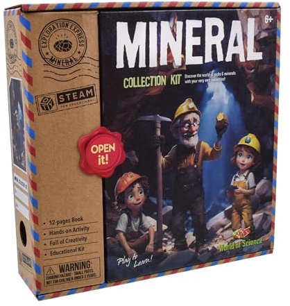 World of Science Collection Kits | Educational STEAM Science Sets (Mineral Collection)