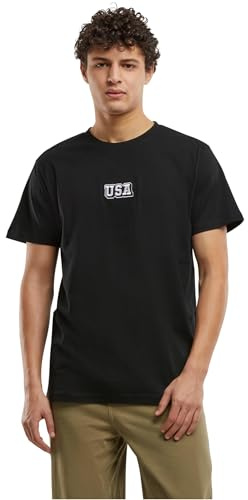 Mister Tee Men's Mt3697-usa College Wording Patch Tee T-Shirt (Pack of 1)