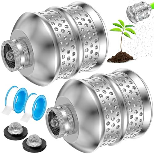 Sprinklers, 2 % Testa di sprinkler, teste di irrigazione con gorgogliatore d'acqua, ugello di alluvione del diffusore da giardino filo 3/4-15 nh con nastro rolare, giardino in alluminio per il prato