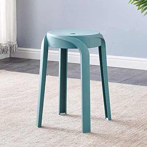 Barhocker 4er Set Stapelbar Kunststoff Leichter Kunststoff Indoor Outdoor Grün 27 x 27 x 46 cm