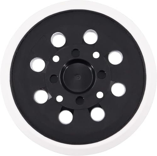 Plato de Lija 125 mm de 8 Agujeros para Bosch PEX 300 AE / 400 AE, Disco de Lijado Profesional con Hook y Loop, Interface Lijadora Repuesto de Gancho y Bucle