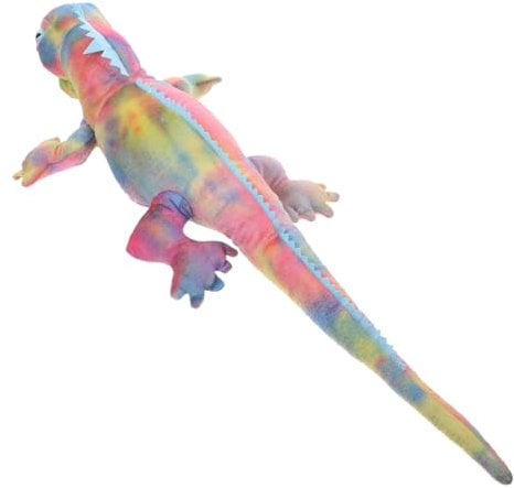 Vaguelly Kuscheltier Gecko Plüschspielzeug mit Realistischem Design Buntes Deko Tier für Raumgestaltung