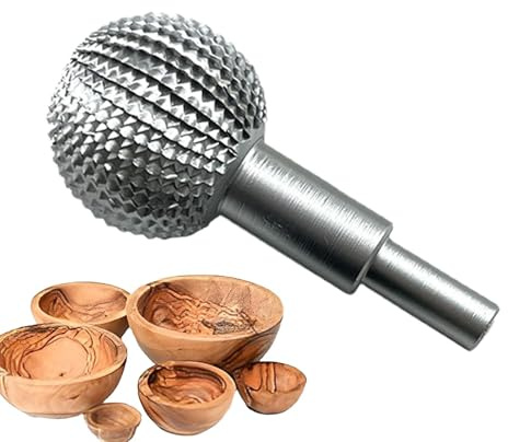 Ball Gouge Rotary Grinding - Wood Carving Grinder, Ball Chisel File, Carbon Steel Sanding Attachments Abrasive Tools Woodworking Accessories