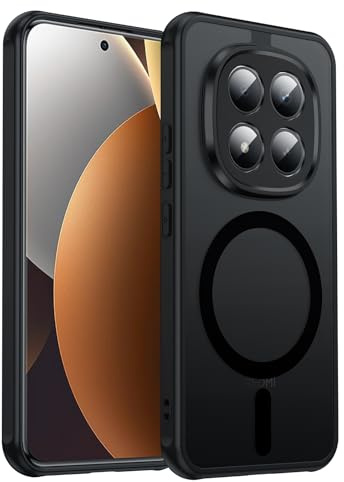 LeYi Magnetische Handyhülle für Xiaomi Redmi Note 15 Pro Plus 5G Hülle (Nicht für 4G), für MagSafe Militärschutz Mattes Durchscheinendes Case Cover für Note 15 Pro+ 5G, Schwarz