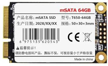 WUKUBO MSATA SSD 32GB 16GB 64GB Internal Solid State Disk Mini SATA Drive for PC Laptop(Msata SSD 64GB)