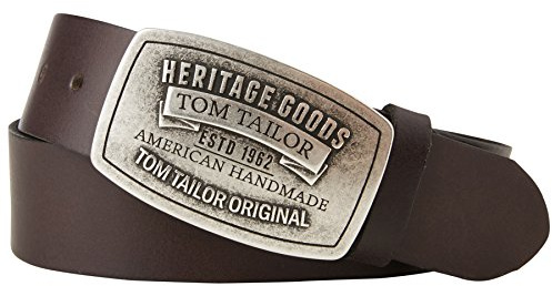 Tom Tailor Ledergürtel Herren Schwarz 4377