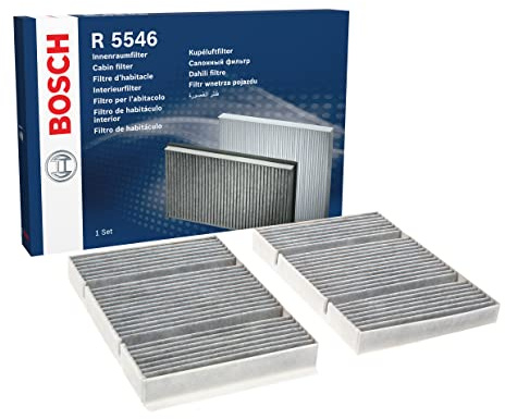 Bosch R5546 Activated Carbon Cabin Filter, Replacement Filters - Against Unpleasant Smells, Pollen and Dust for Cleaner Air Inside the Vehicle