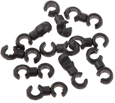 Generic Clip di fissaggio regolabili per cavi freno manubrio bicicletta e mountain bike (10 pezzi), nero