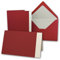 75x Karten-Set DIN B6-12 x 17 cm - 120 x 170 mm - Falt-Karten mit Brief-Umschlägen & Einlege-Blättern - Gerippte Struktur Oberfläche - Dunkelrot - Vintage Einladungskarten