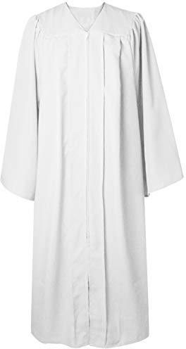 GraduatePro Clergé Robe Pulpit Prêtre pour Baptêmes Catholique Unisexe Blanc