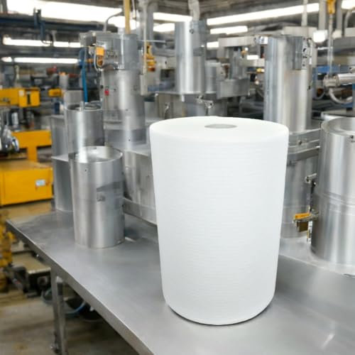 Airlaid Wischtuchrolle | Brotex® Dry Soft 70 | 500 Blatt | einseitig geprägt | Universal Wischtücher| 40x38 cm | perforiert | weiß