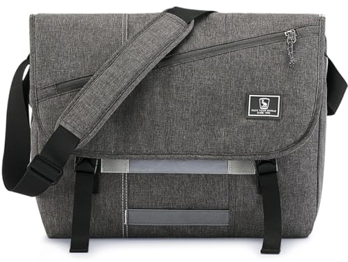 OIWAS Herren Mehrfarbige, modische, wasserdichte Freizeittasche mit großem Fassungsvermögen, Umhängetasche Kleine Kuriertasche, Grau