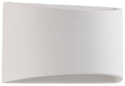 Lindby Wandleuchte, Wandlampe Innen Heiko (Modern) in Weiß aus Gips/Ton (1 flammig G9) - Wandstrahler Wandbeleuchtung Schlafzimmer/Wohnzimmer Licht nach oben & unten Wohnzimmerleuchte