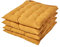 Homescapes 4er Set Stuhlkissen 40x40 cm senfgelb – Sitzkissen Outdoor/Indoor mit Baumwollbezug, Sitzpolster waschbar und Oeko-TEX-Zertifiziert für Esszimmer-, Küchen- & Gartenstühle