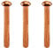 MroMax 20 Stück M5 Rundkopf Kupfer solide Nieten Verschluss 0,5 cm Durchmesser x 4 cm Länge für elektrische Anwendungen, Kupfer-Finish, Kupferton