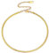 FOCALOOK Gold Plated Snake Chain Necklace for Women 3mm 15inch Fashion Herringbone Necklace Stainless Steel Gold Flat Chain