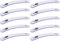 Set of 10 pcs Professional Nail Files Banana Double Sided Emery Board Nail4U 180/240 grit Curved Nail File Boomerang Pedicure Manicure