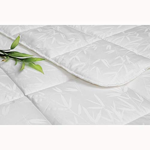 Tiara Bambus Baumwolle Blumenmuster 100% Baumwolle Steppdecke, Weiß, Doppel (195 x 215 cm)