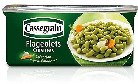 CASSEGRAIN - Flageolets Cuisinés Extra Fins 130G - Lot De 4