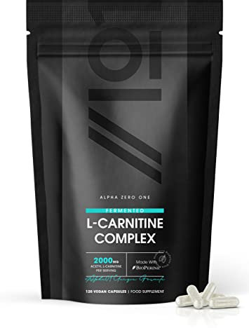 L-Carnitine 2000mg Complex with BioPerine® - Energy & Metabolism Support - Boosted with Vitamin D3, B2, B3, B6, Biotin & Chromium – 120 Vegan Capsules.