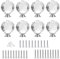 IGNPION 8 x 30 mm redondos de cristal tiradores de puertas y cajones para puerta de gabinete modernos para cocina, baño, dormitorio