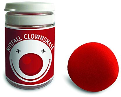 Monsterzeug Notfall Clownsnase, Rote Nase aus Schaumstoff, Kostüm für Karneval und Fasching - 5 cm Durchmesser