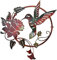 BESPORTBLE 3D Kolibri Vogel Wanddeko Metall Türschild Wandobjekt Vintage Wandskulptur Eisen Hängeschild Wandschmuck Fensterschmuck für Wohnzimmer Landhaus Haustür Shabby Chic Deko Anhänger