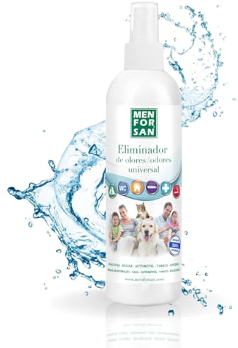 Menforsan - Spray Eliminador de olores 250ml, especial hogar con mascotas, erradica al instante cualquier mal olor, apto para todo tipo de superficies