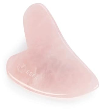 ESPA | Rose Quartz Gua Sha Tool | Ancient Chinese Massage Therapy | Reduce Puffiness, Eases Facial Tension & Revitalises Skins Radiance | Heart-Shaped to Fit Contours of Face