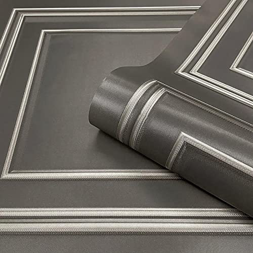 YöL Full Roll Silver Grey Textured Wood Panelling Effect Vinyl Wallpaper Metallic