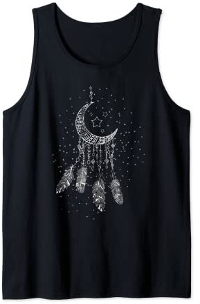 Nacht Mond Indianer Geschenk Traumfänger Tank Top