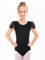 boruizhen Ballettkleidung Mädchen Turnanzug Kinder Gymnastikanzug Puffärmel Ballett Trikot für Mädchen 8-10 Jahre Schwarz