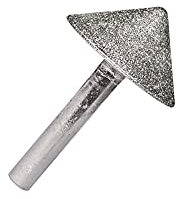 Albedel Punta da trapano conica Fresa per smusso Svasatore Utensile per foro di rettifica diamantato 25 mm Dia 90 Gradi 8mm Shank Per Ceramica Vetro Marmo Legno