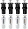 Toilet Seat Screws Fittings, 8 Pcs Universal Toilet Seat Hinges Screws Lid Top Fixing Hinge Replacement Nuts for Toilets WC Blind Hole