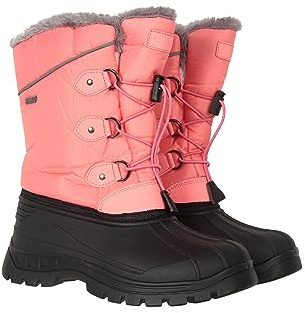 Mountain Warehouse Whistler Kids Snow Boots - Snowproof, Warm, Breathable Childrens Winter Boots, Durable & High Traction Soles - Ideal For Walking & Daily Use Coral Kids Shoe Size 13