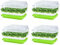 KAHEIGN 4 Piezas Bandejas para Brotes de Semillas con Tapa, 32CM x 26CM Bandeja de Germinación de Gran Capacidad Propagador Hidropónico Saludable Sin BPA con 24 Papeles para Plantar para Cultivar